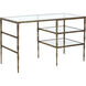 Bruna 52 X 24 inch Clear / Antique Brass Desk